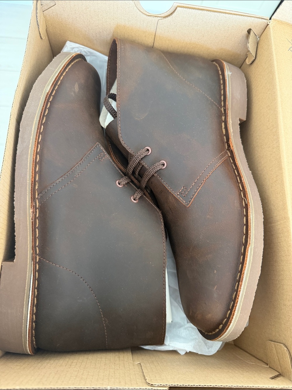 Clarks Men's Dark Brown Leather Chukka Boots